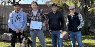 Narices de élite en Mendoza: los perros que protegen la pureza del vino visitan bodegas locales