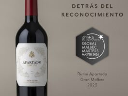 Rutini Apartado Gran Malbec 2023 recibe la Master Medal de The Drinks Business