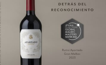 Rutini Apartado Gran Malbec 2023 recibe la Master Medal de The Drinks Business