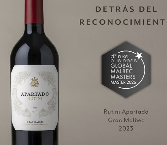 Rutini Apartado Gran Malbec 2023 recibe la Master Medal de The Drinks Business